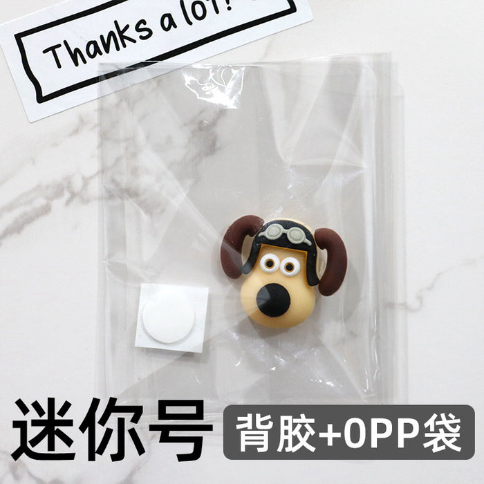 Wholesale 5pcs Cartoon Soft Rubber  Accessories Mobile Phone Shell Patch Hole Shoes Mouthwash Cup Three-dimensional Sticker  Puppy