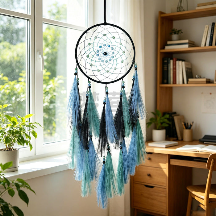 Wholesale Minimalist Dreamcatcher Hanging Decor Hand Knitted Feather Wind Chime MOQ≥2