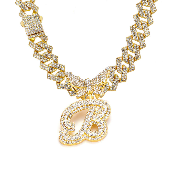 Wholesale Alloy rhinestone pendant necklace