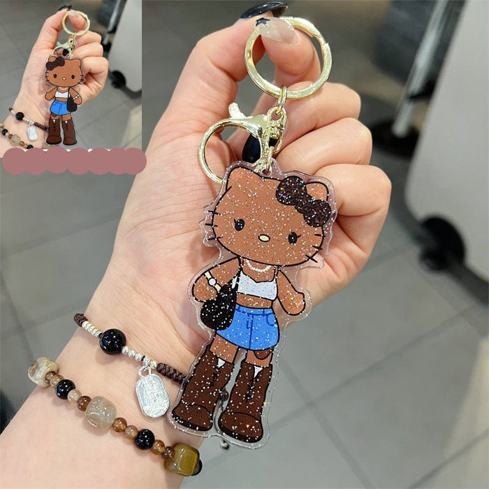 Wholesale 5 PCS Cute Cartoon Double-Sided Acrylic Keychains for Men and Women
