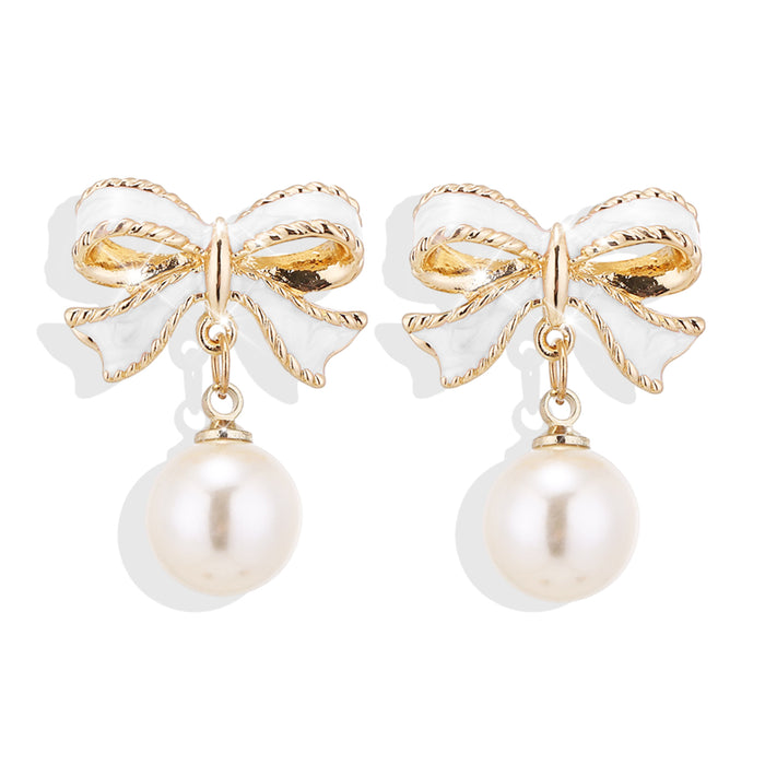 Wholesale S925 Silver Needle Oil Drops Earrings Internet Celebrity All-match Pearl Earrings