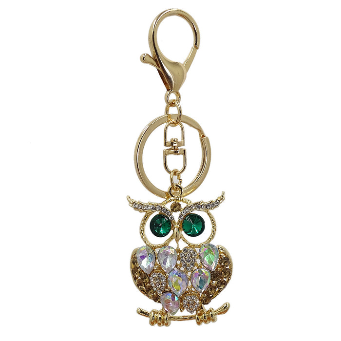Wholesale Creative jewelry bag pendant alloy diamond shiny acrylic cute owl