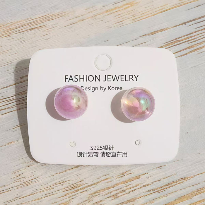 Wholesale Silver Needle 12MM Colorful Pearl Earrings with High Quality and Charm Candy Color Earrings