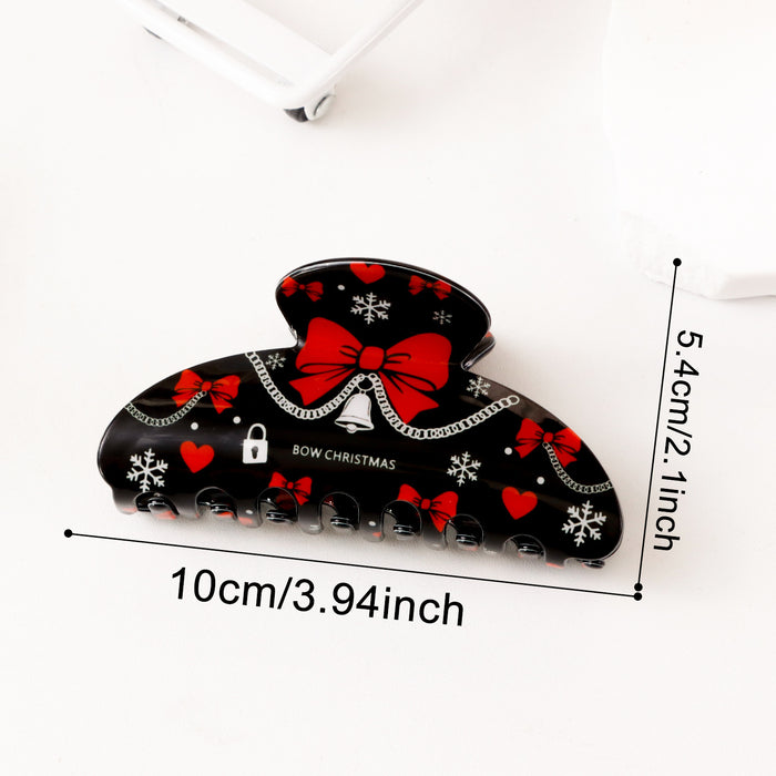 Wholesale PVC Claw Hair Clip Christmas Gingerbread Man Reindeer Women S Fashion Accessory