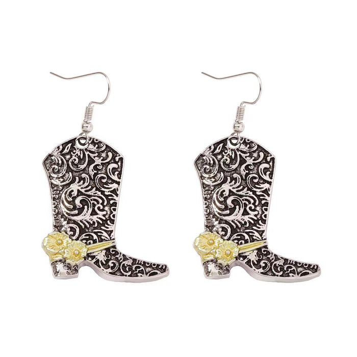 Wholesale Alloy Vintage Rose Boots Earrings JDC-ES-KaY003