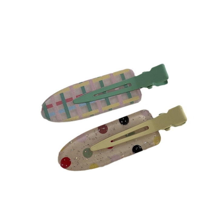 Wholesale 2-piece/set juice series hairpin clip seamless hairpin hair accessories glitter bangs clip