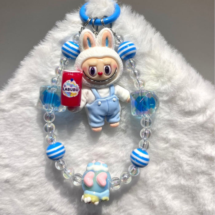 Wholesale Flocking keychain pendant cute cowboy hat cute grain bag pendant accessories girlfriend couple gift