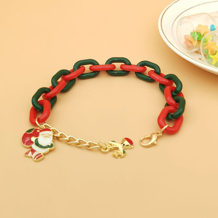 Wholesale Christmas Bracelet  Tree Bell Letter Elk Garland Exaggerated Chain Bracelet