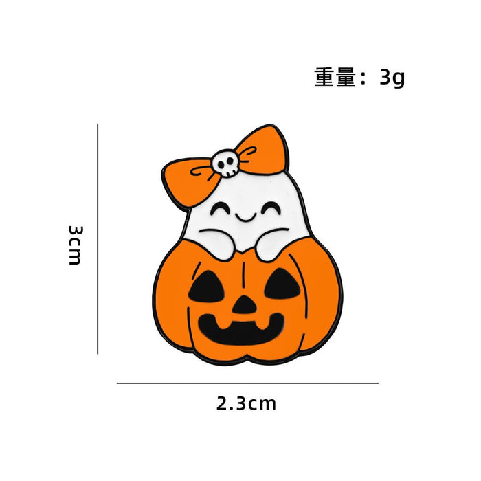 Wholesale Alloy Cartoon Brooch Ghost Skull Pumpkin Pin Fashion Accessory For Resale