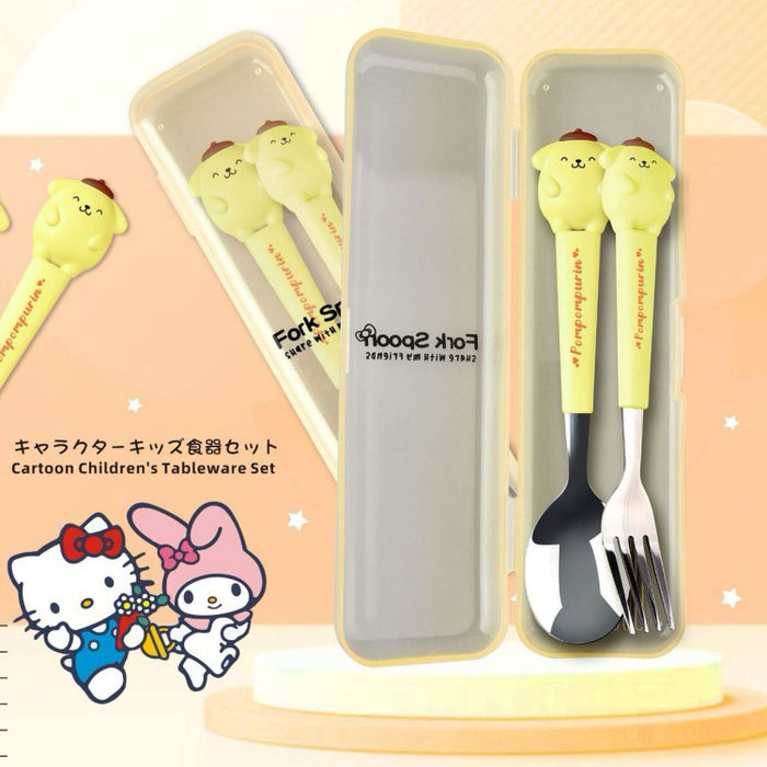 Wholesale Cartoon Printed Stainless Steel Cutlery Two-piece Set JDC-SN-Kameng001