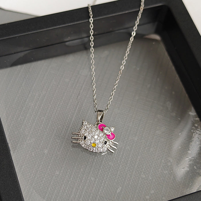 Wholesale Women's Stainless steel Necklace Sweet Cute Pendant choker necklace