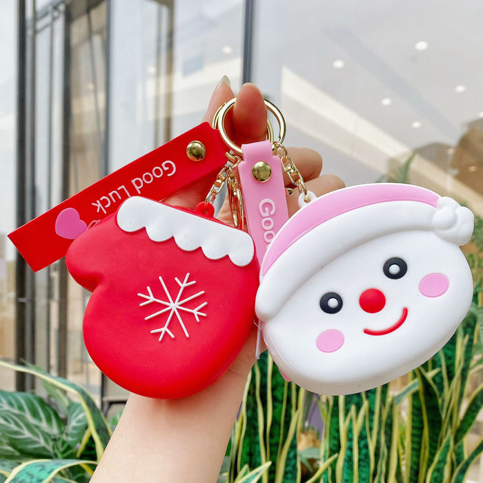 Wholesale Christmas coin purse keychain