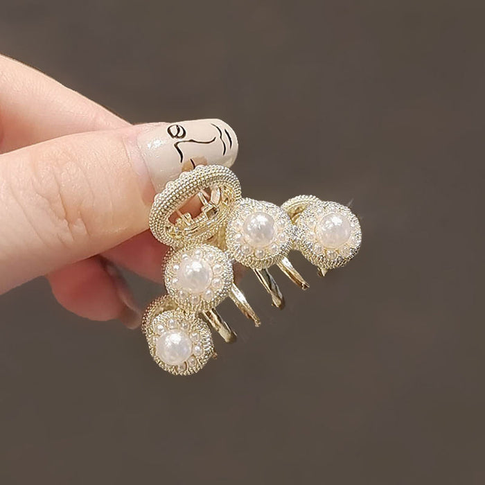 Wholesale Pearl small size shark clip gold-plated head clip female top clip headdress