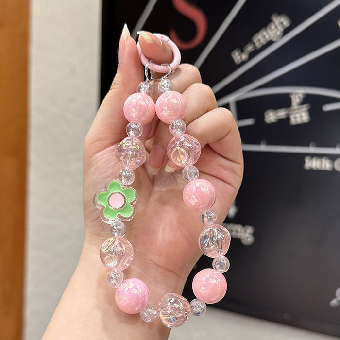 Wholesale New colorful flower handmade bead keychain, colorful backpack pendant, keychain accessories wholesale