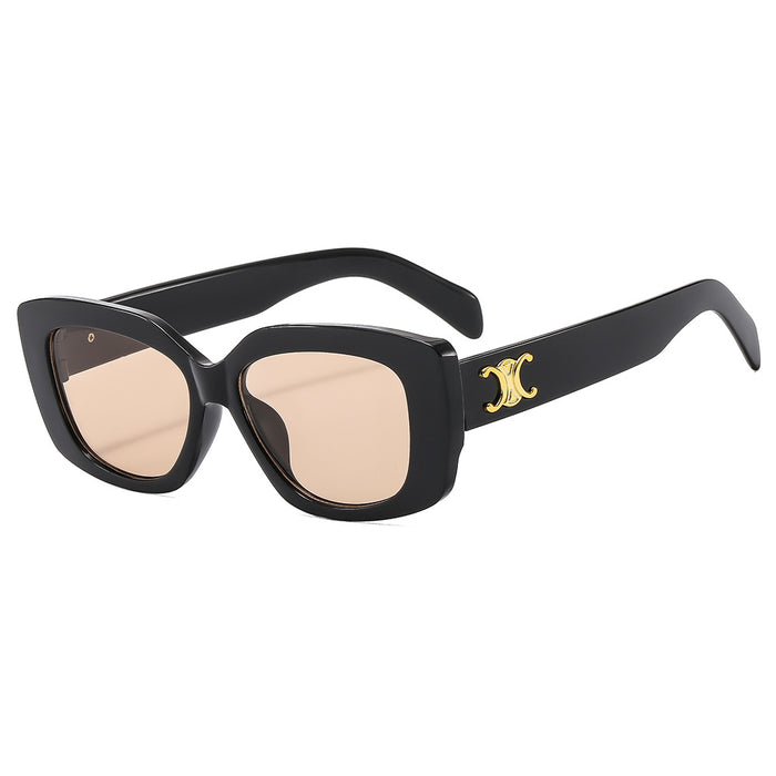 Wholesale Retro sunglasses, high-end glasses, new large frame rectangular sunshade and sun protection sunglasses