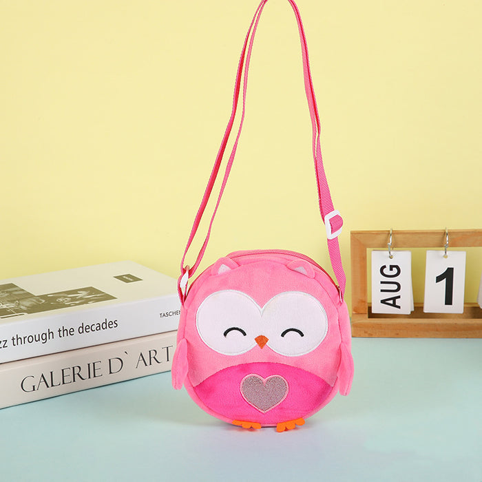 Wholesale Owl Children' s Cartoon Cute Plush Small Shoulder Bag