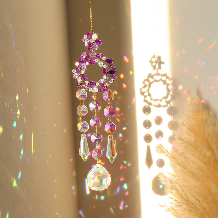 Wholesale Glass Crystal Star Moon Butterfly Sun Catcher Decorative