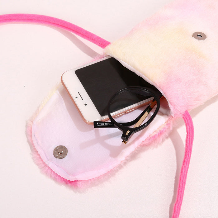 Wholesale Cartoon Plush Unicorn Children' s Crossbody Bag