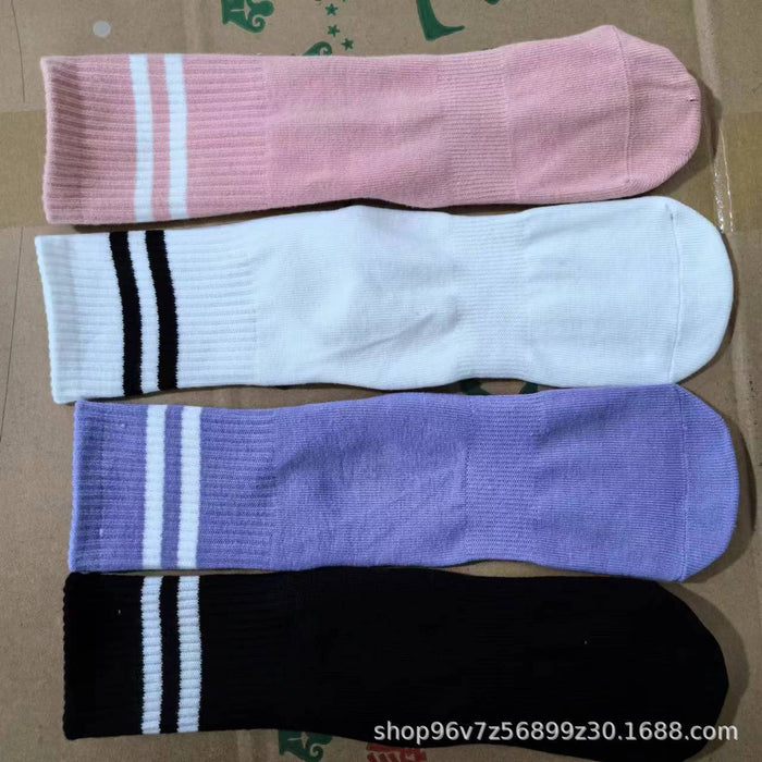 Wholesale Yoga socks, anti slip professional dance elastic socks, mid tube adult sports and fitness socks