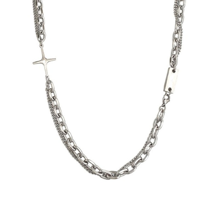 Wholesale Men's necklace, men's niche design, high street chain accessories, sweater chain, women's trendy brand