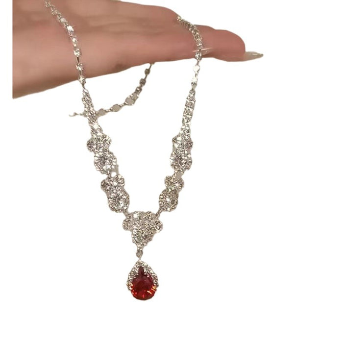 Wholesale Rhinestone necklace collarbone chain