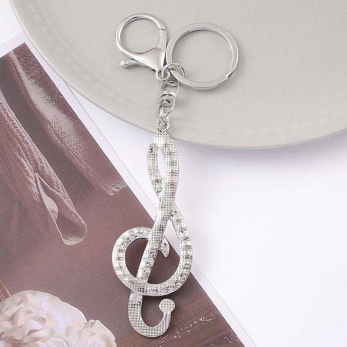 Wholesale Rhinestone Letter Note Keychain Metal Backpack Pendant