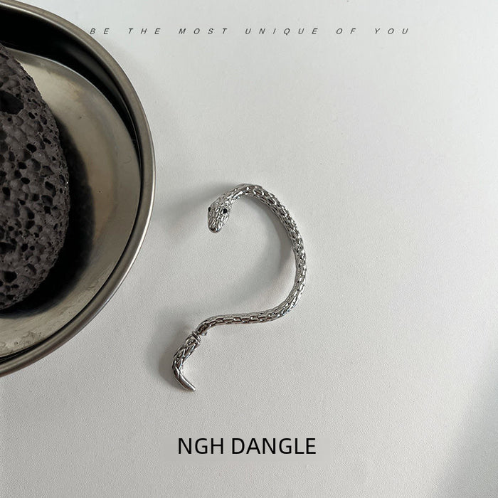 Wholesale  Punk Serpentine Earrings Ear Hanging Metal Silver Couples Earrings