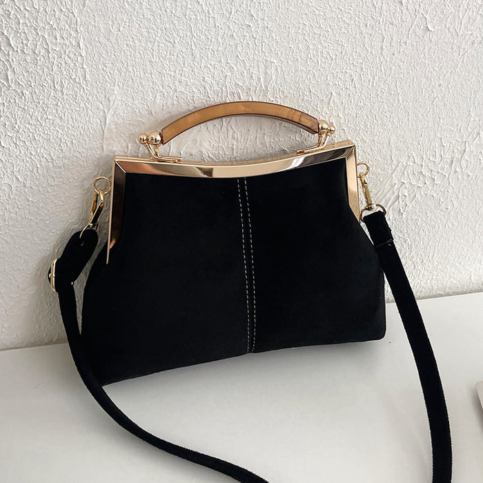 Wholesale Trendy Suede Crossbody Bag Black Street Fashion Boutique Resale