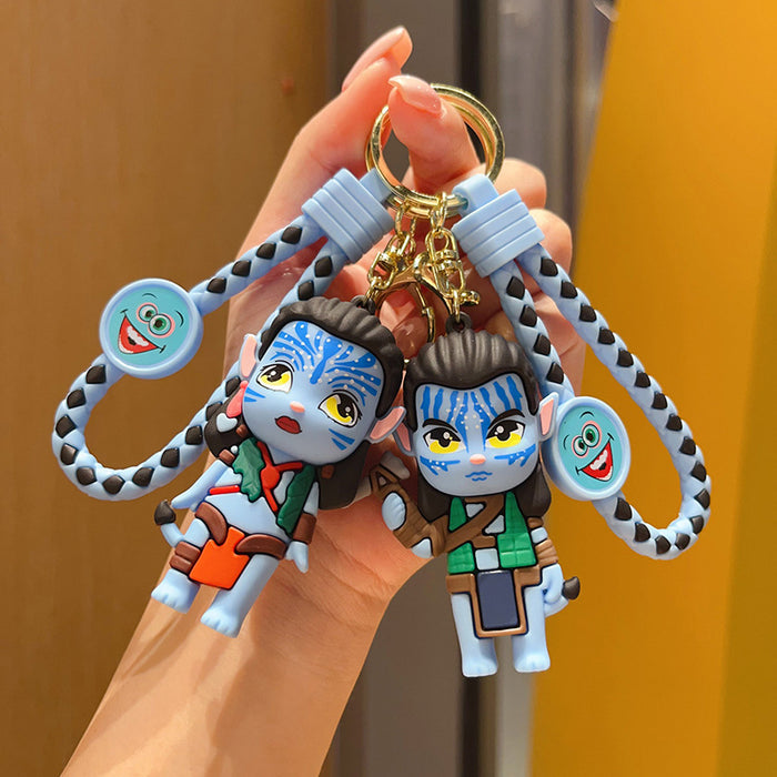 Wholesale Cartoon Keychain Doll Bag Couple Pendant Car Key Ring