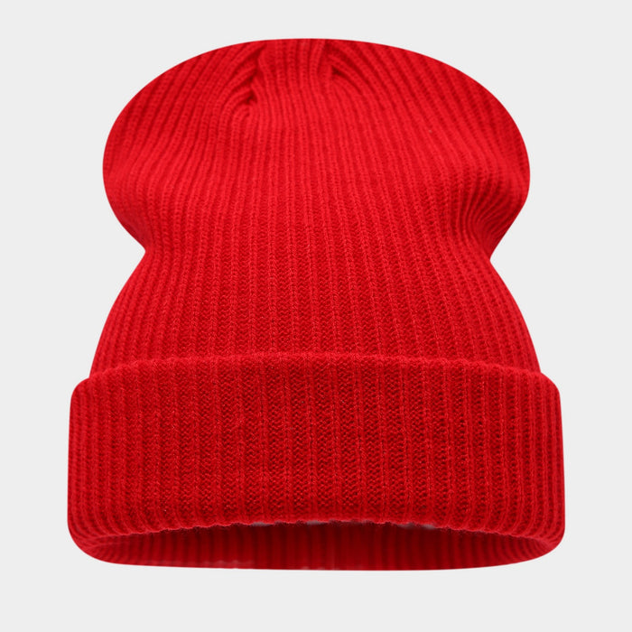 Wholesale Double-striped cuffed pullover warm knitted fashionhat