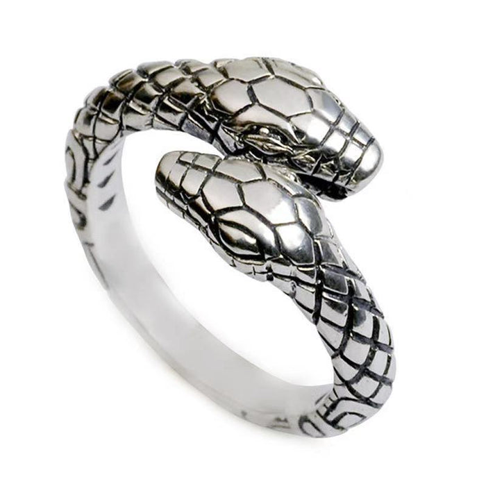 Wholesale European and American Style Personality Snake Ring Cool Ring Retro Open Eye Snake Ring JDC-RS-NH003