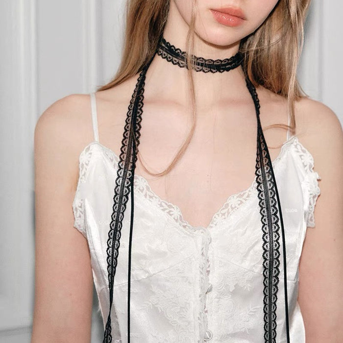 Wholesale Multi layered layered design, lace lace necklace, versatile scarf, collarbone