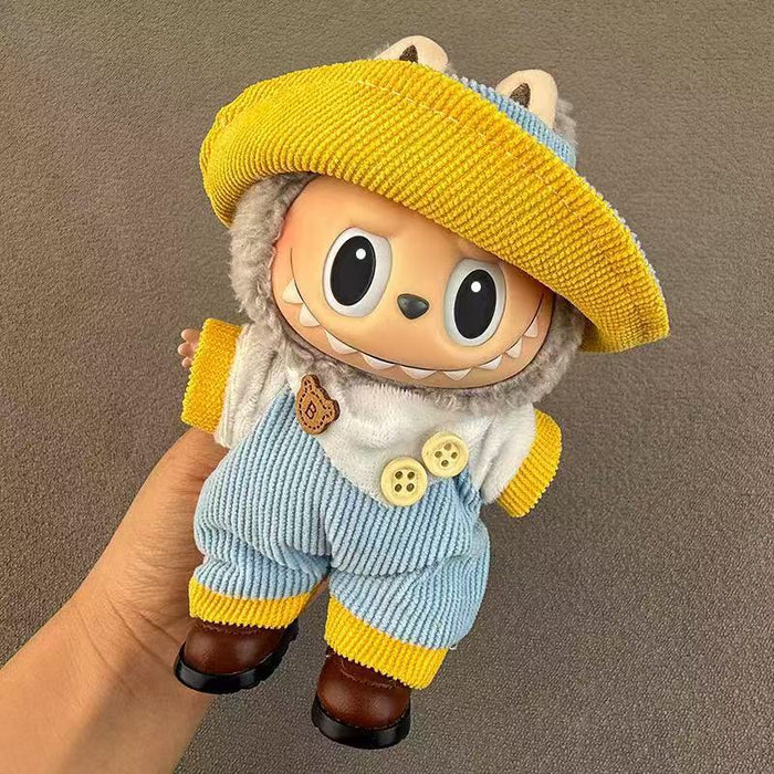 Wholesale Wearable Baby Clothes 17cm Doll Cute  Suit Skirt Plush Clothes