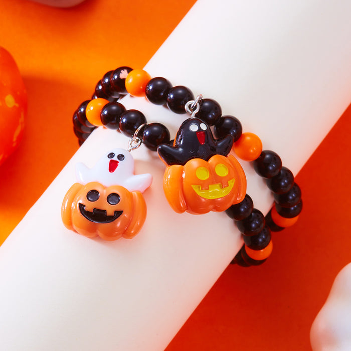 Wholesale  Bracelet Pumpkin Hat Set Elastic Beaded Pendant Women' s Bracelet