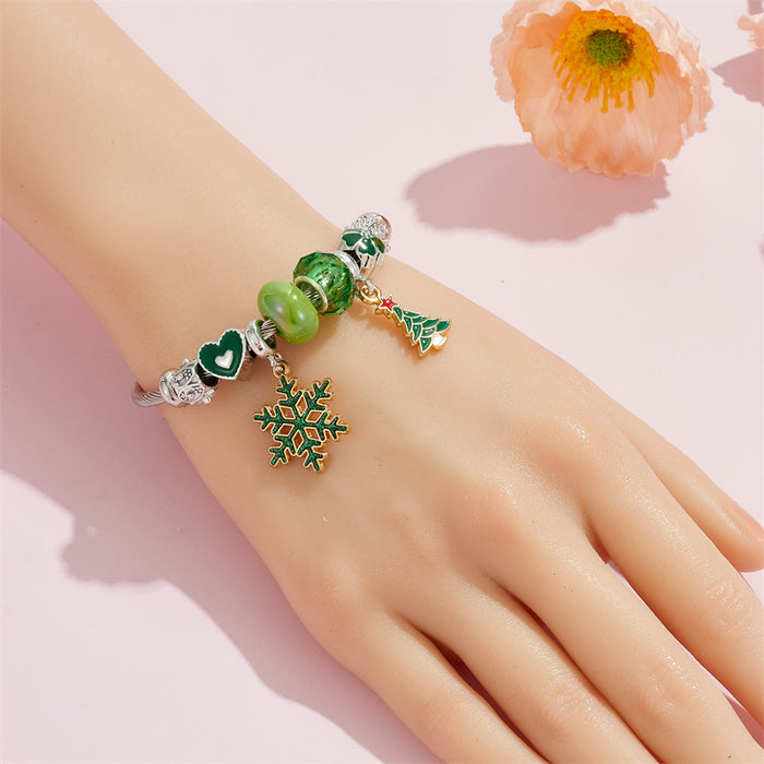 Wholesale Stainless Steel Christmas Charm Bracelet Women' s Fashion Accessory MOQ≥2