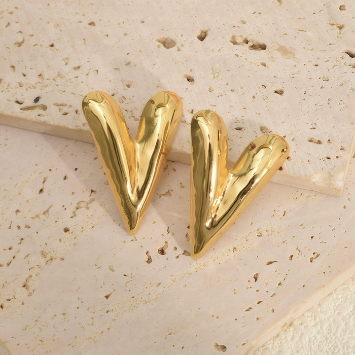 Wholesale Gold Heart Series Earrings Jewelry