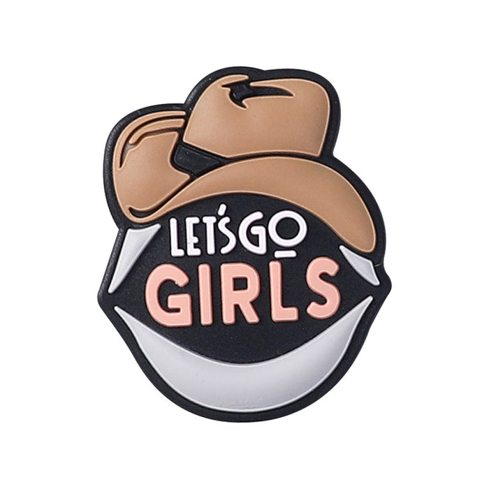 Wholesale 20pcs New Teether Cartoon Cowboy Women' s Silicone Beads Loose Beads Children' s DIY Necklace Bead Accessories