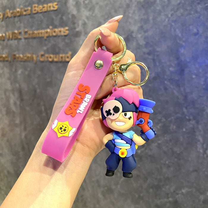 Wholesale  cartoon pvc doll car key chain Cute Keychain
