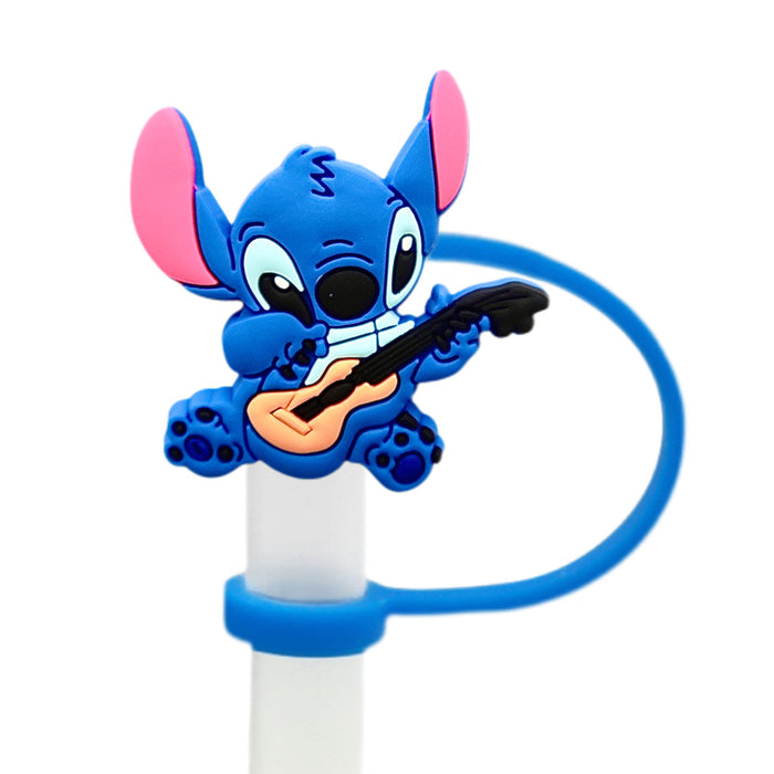 Wholesale Soft plastic straw cap, handle cup, reusable cup, straw cover, cute decorative dust cap