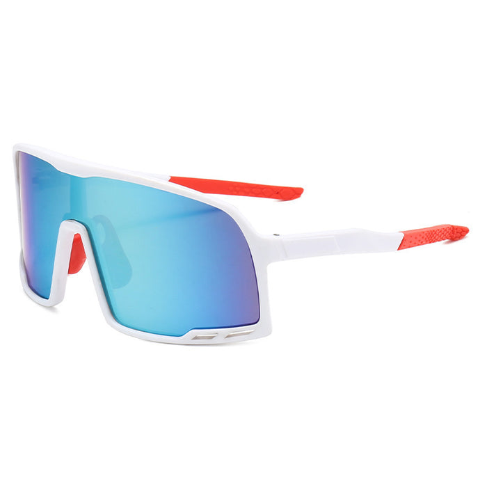 Wholesale New Fashionable Cycling Glasses Outdoor Sports Glasses Integrated Large Frame Sunglasses Colorful Reflective Mercury Sunglasses