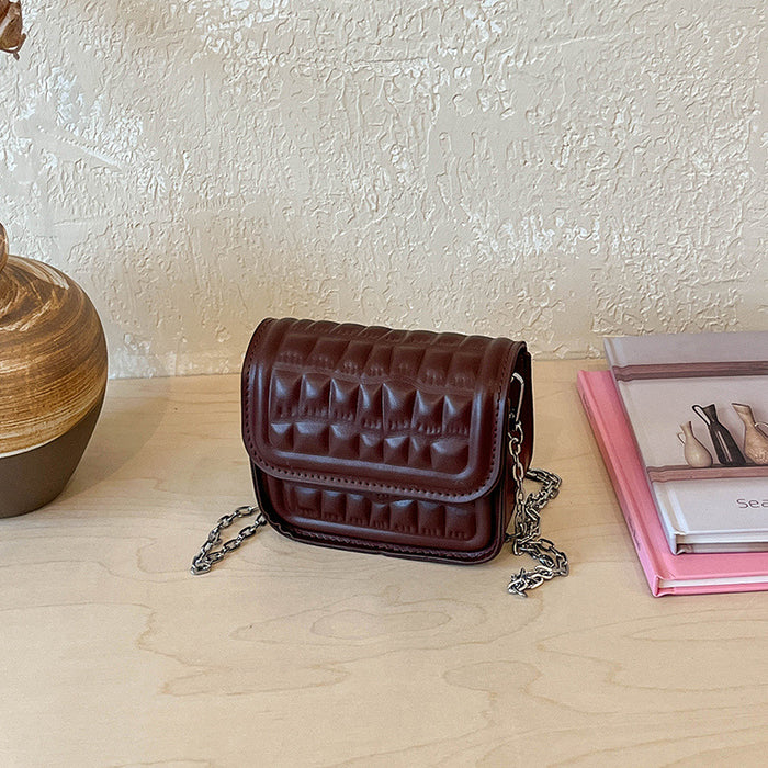 Wholesale Pu Stone Pattern Small Crossbody Bag Chain Strap Urban Simple Daily Casual