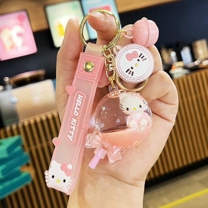 Wholesale Flowing Sand Keychain Creative Cartoon Doll Student Backpack Pendant Car Keychain Small Accessories