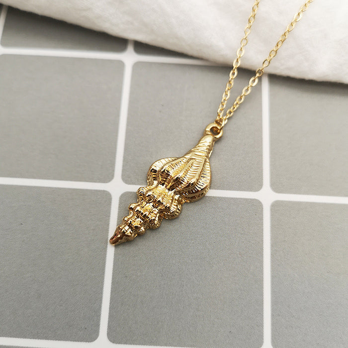 Wholesale Alloy Shell Necklace Exaggerated Personalized Jewelry