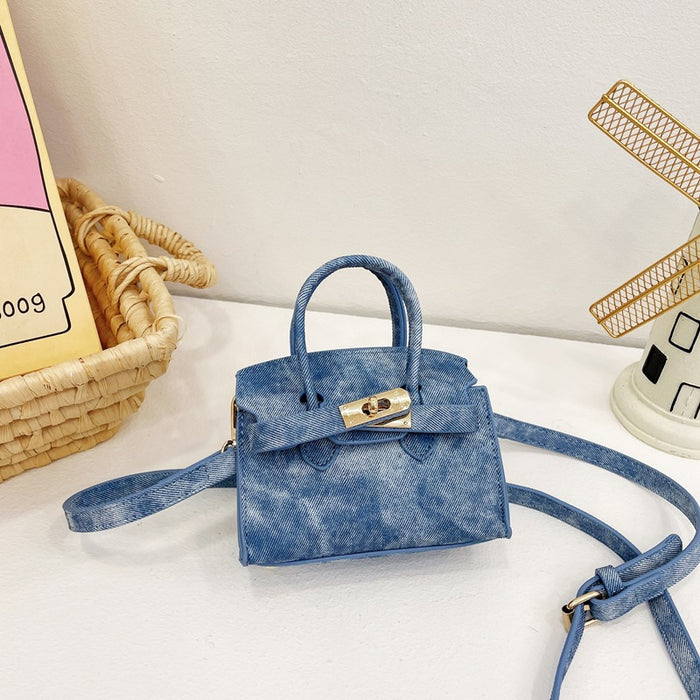Wholesale New retro denim mini stylish parent-child crossbody bag accessory coin purse for children
