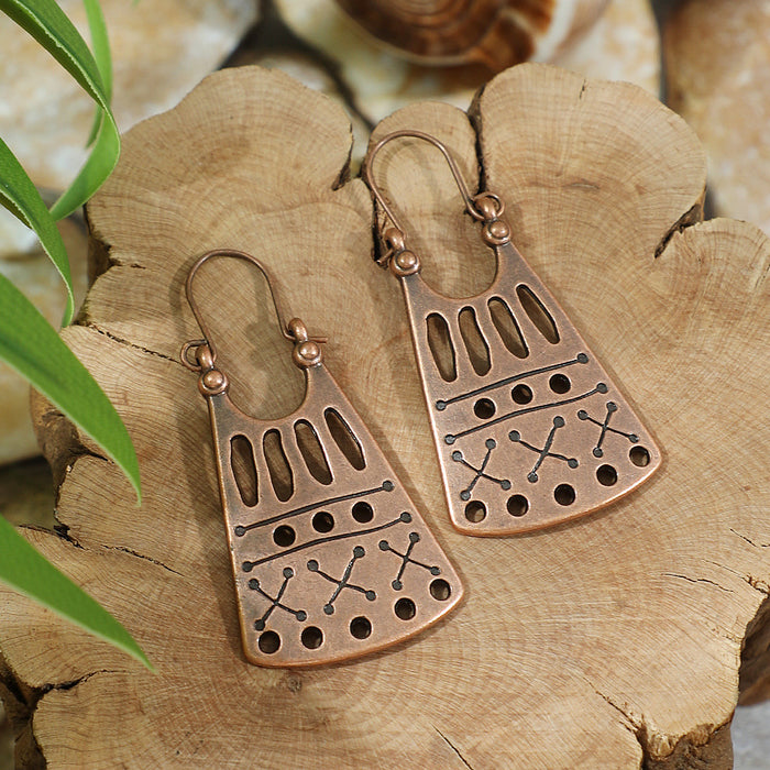 Wholesale Retro Bohemian Turquoise Tassel Earrings Zinc Alloy Fashion Accessory MOQ≥2