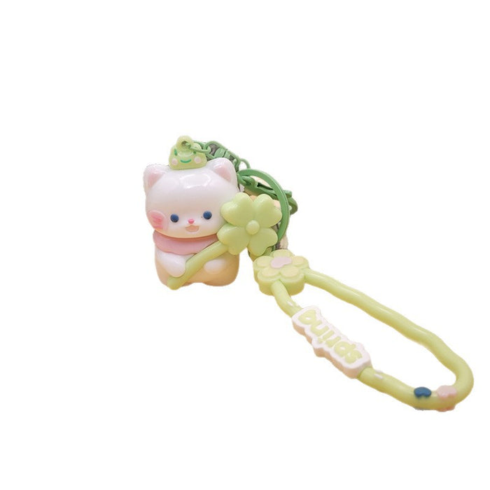 Wholesale Cute Cat Keychain Car Pendant Creative Keychain School Bag Cartoon Pendant Men and Women Small Gifts