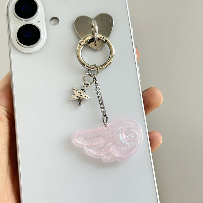 Wholesale Sweet Star Angel Wings Keychain