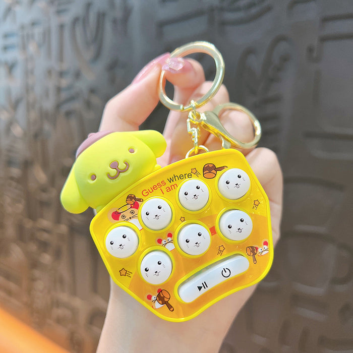 Wholesale Mini Handheld Hamster Toy Game Machine Keychain Cute Cartoon Function Gift