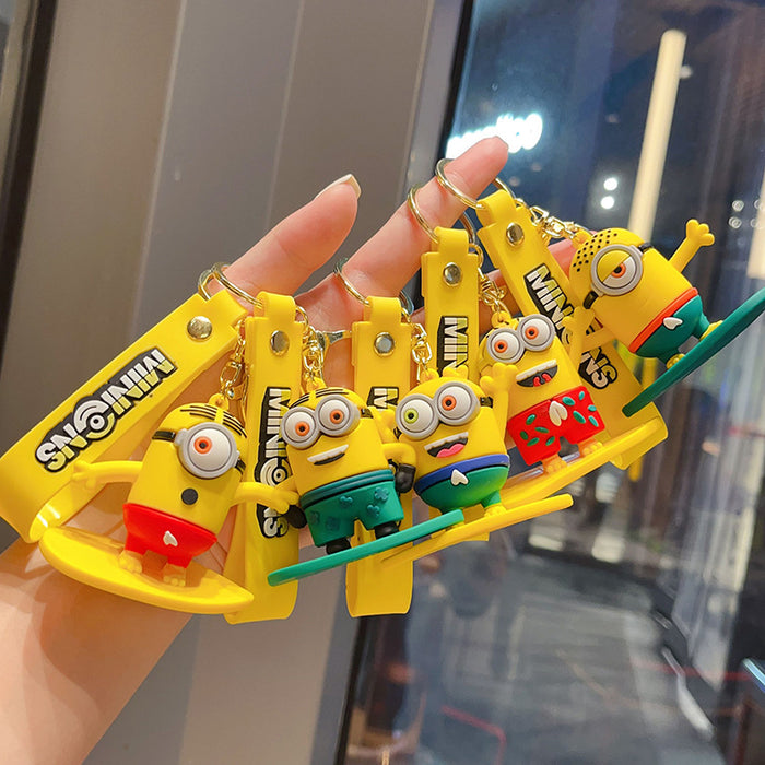 Wholesale Surfing Doll Keychain Beach Skateboard Doll