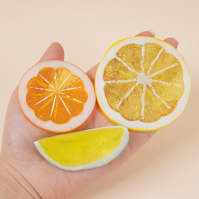 Wholesale Lemon Slice Simulated Fruit PVC Keychain Charm Fashion Bag Accessory MOQ≥2